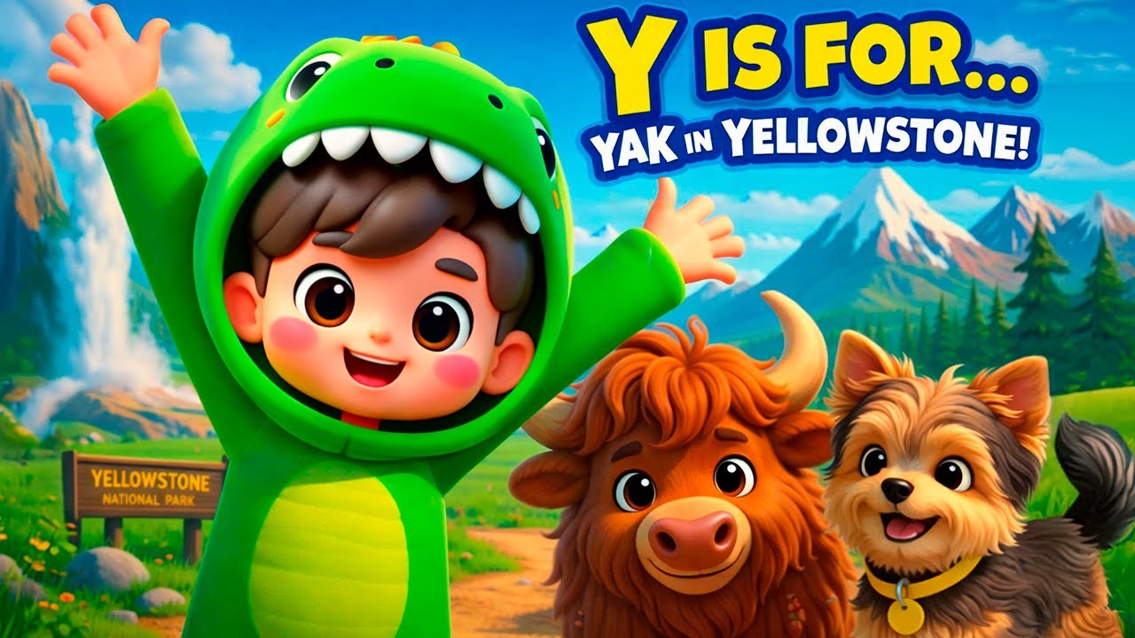 Letter Y Phonics Song for Kids | Y is for Yak in Yellowstone! | Ollie Rex