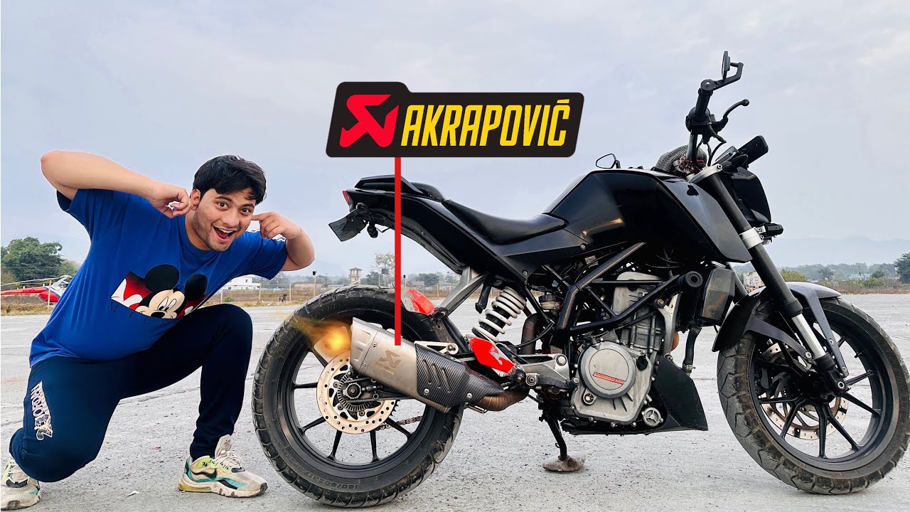 Installing Full System Loudest Exhaust In My KTM Duke 390 bs3 | AKRAPOVIC