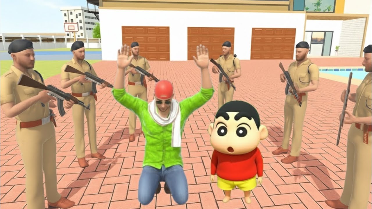 😱Franklin & Shinchain Are Captured By The Police 🚨 Indian Theft Aoura Simulator 💥