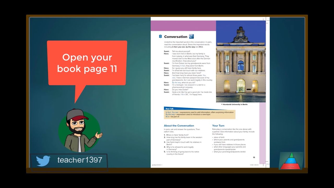 Mega Goal 1 Conversation page 11 ميقاقول 1 درس المحادثة صفحة 11 لغة انجليزية الصف الاول ثانوي