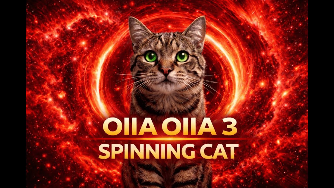HYPNOTIC SPINNING CAT 🐱🌀 Cosmic Bass Transformation