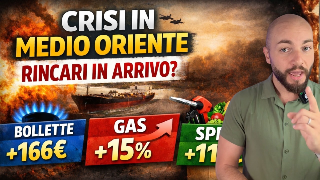 📌 Aumenti bollette, spesa e mutui: quanto ci costa davvero la Guerra in Medio Oriente!