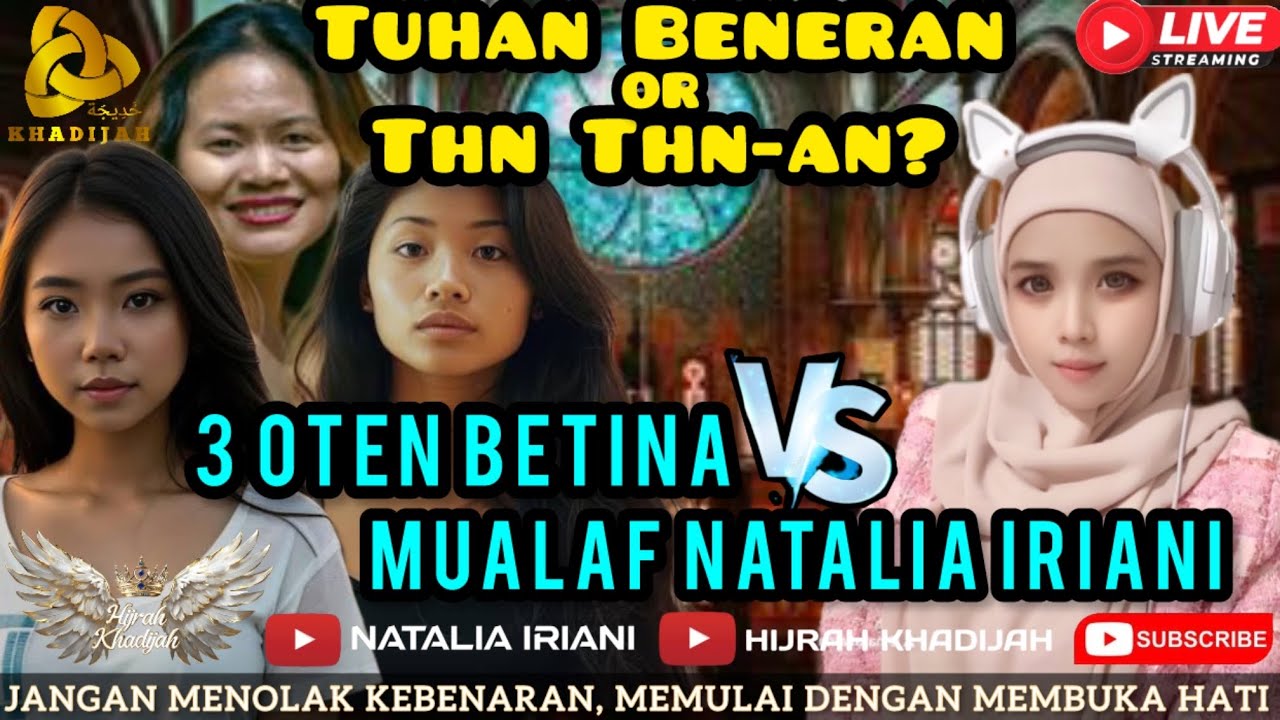 3 WANITA KRIST3N BESERAK HADAPI MUALAF NATALIA IRIANI | KHADIJAH