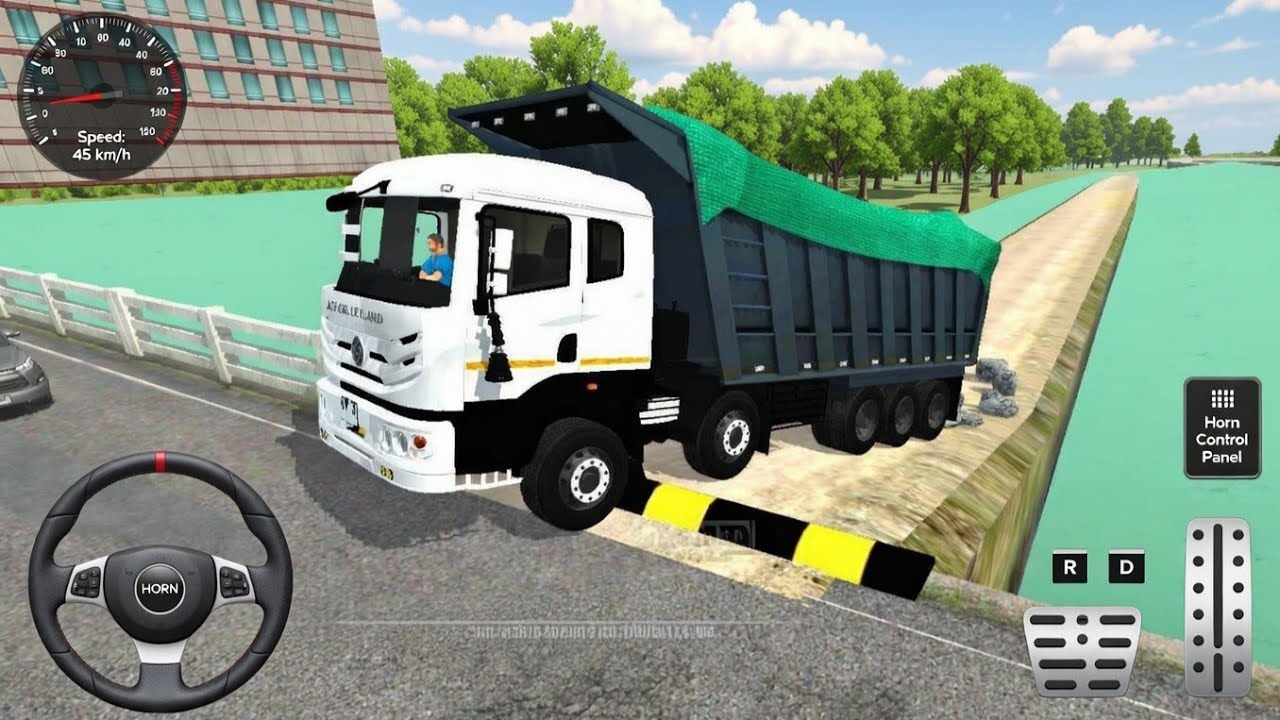 New Ashok Leyland AVTR Tipper Truck | Speed Breaker Offroad Map 😱 | Bus simulator Indonesia Bus Game
