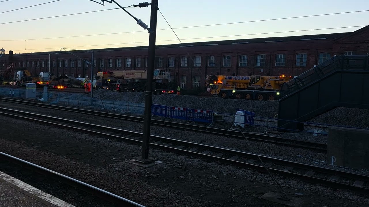 Aftermath of dismantling crane at Doncaster, January 2026