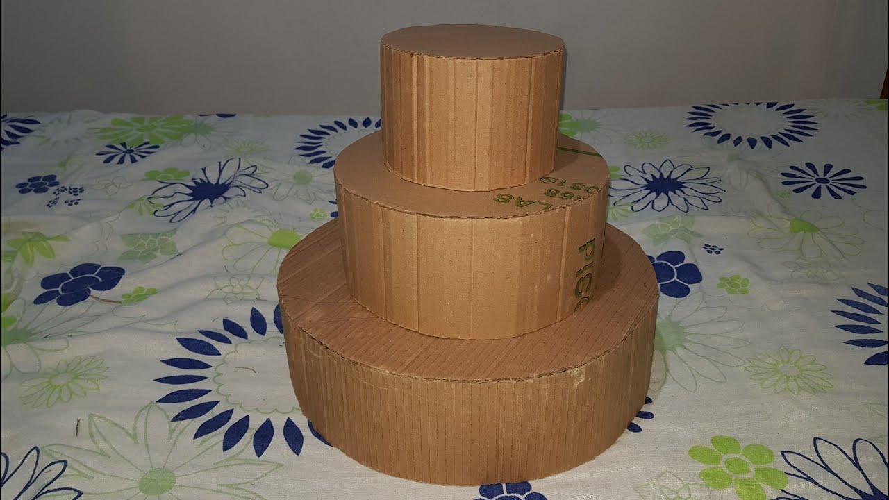 Como fazer bolo fake de papelão