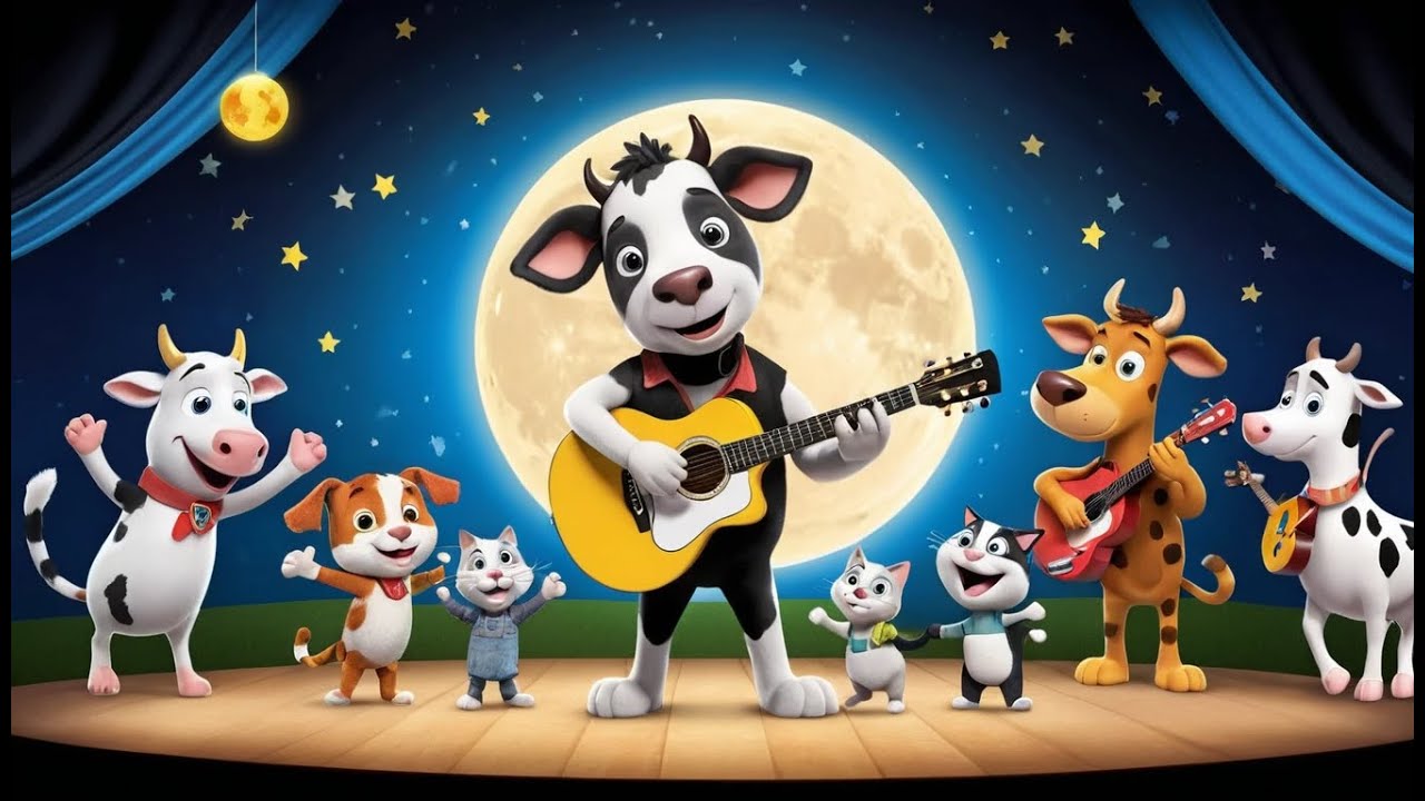 Hey Diddle Diddle Rock Concert 🎸🐮🎵 | Funny Nursery Rhyme & Music Adventure for Kids