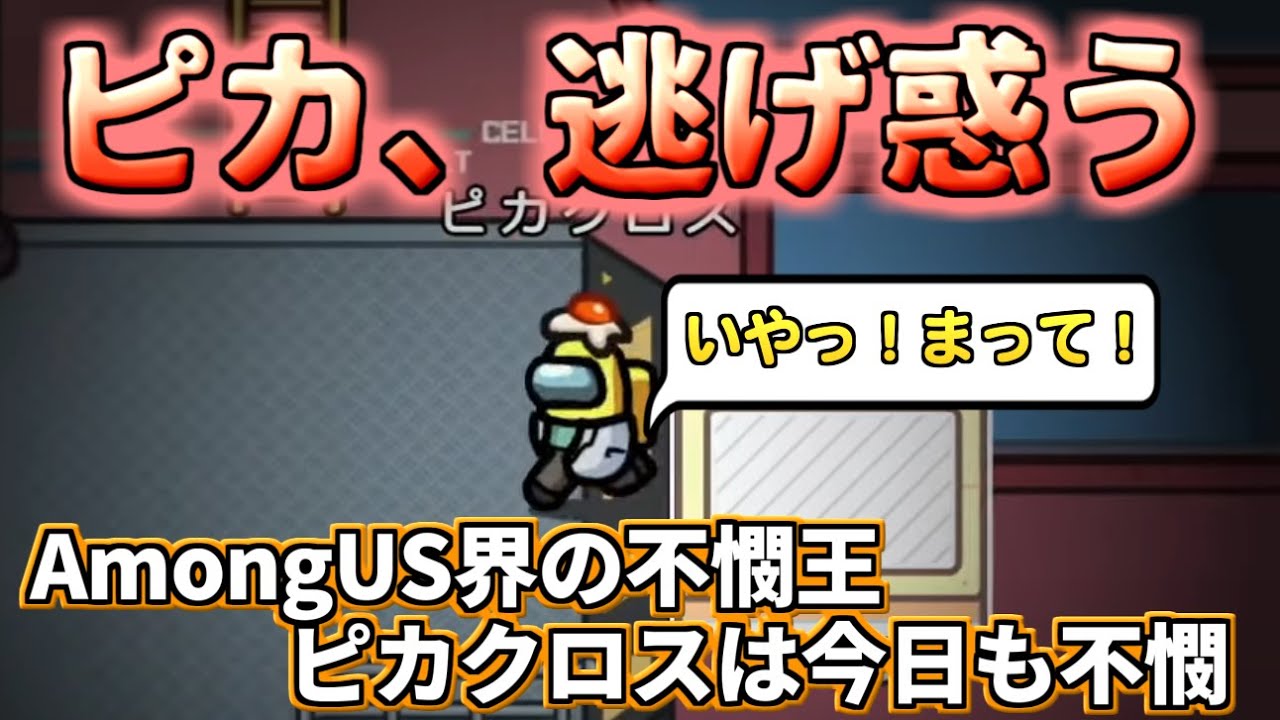 【人狼13年目ガチ勢】見てしまった！？逃げるピカクロスと……【AmongUs】