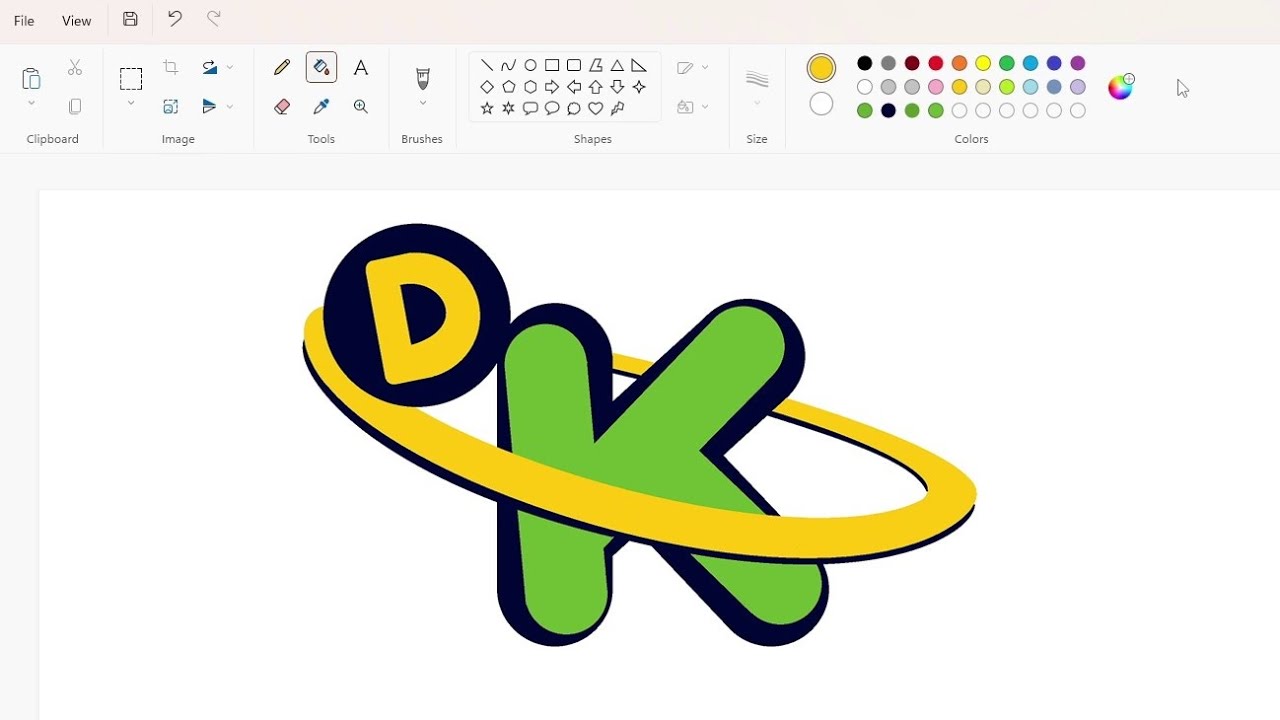 How to draw the Discovery Kids logo from 2009 to 2016 using MS Paint | How to draw on your computer