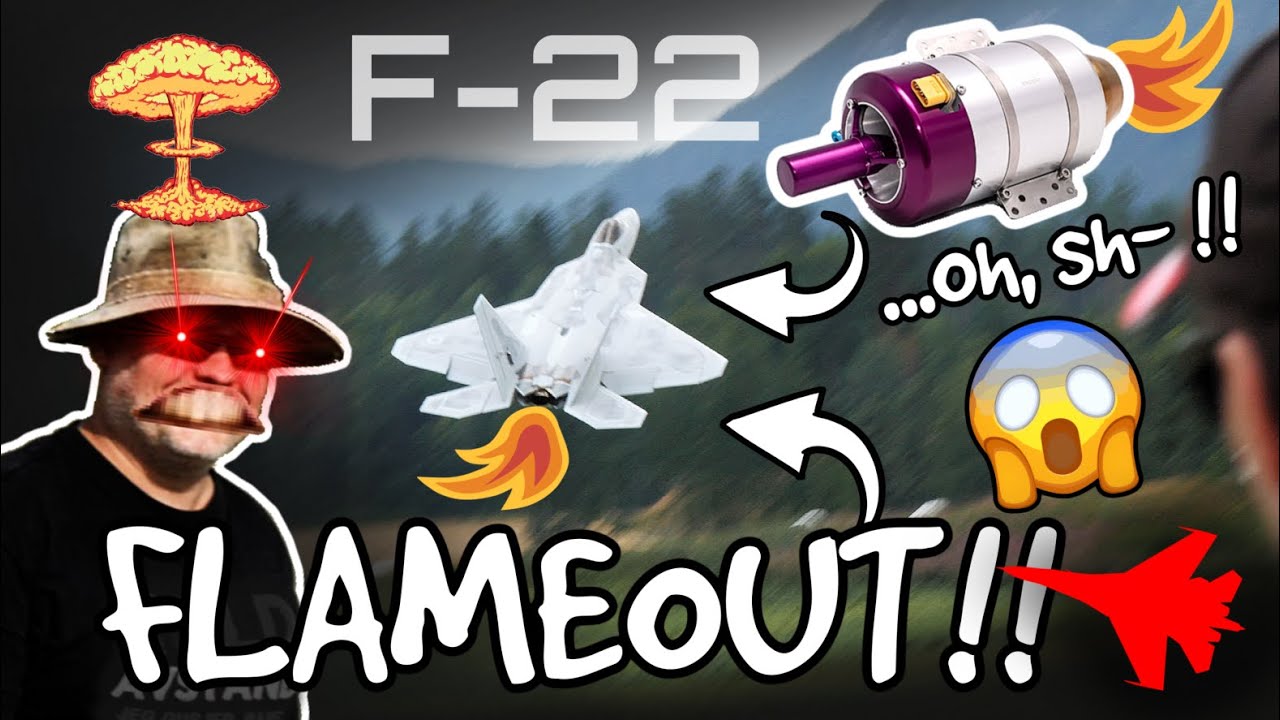 😱😱😱 MY FIRST TURBINE FLAMEOUT!! (...On a Friend's Plane) ✈️ F-22 +X45