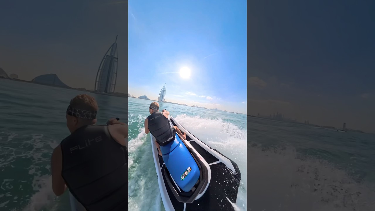 The best camera to use on a JetSki🤯 @insta360 X4 #action #dubai #shorts