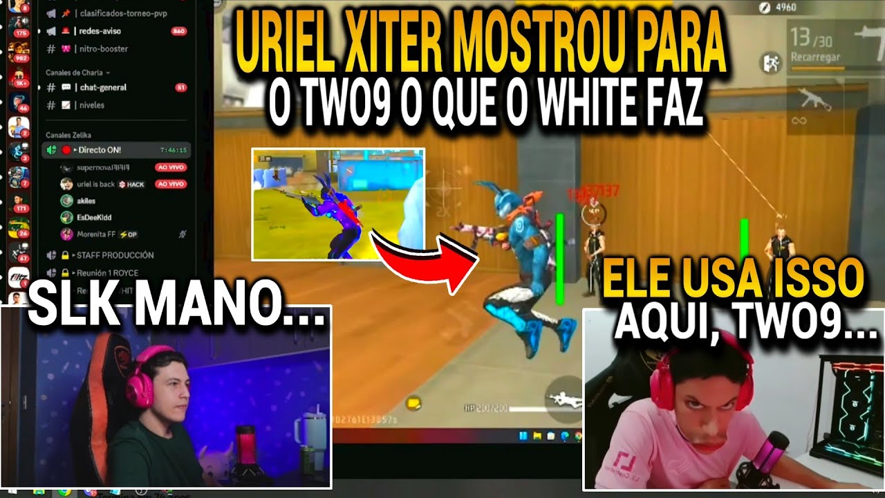 URIEL XITER MOSTRA PARA O TWO9 COMO WHITE444 FAZ PARA DAR CAPA NO FREE FIRE