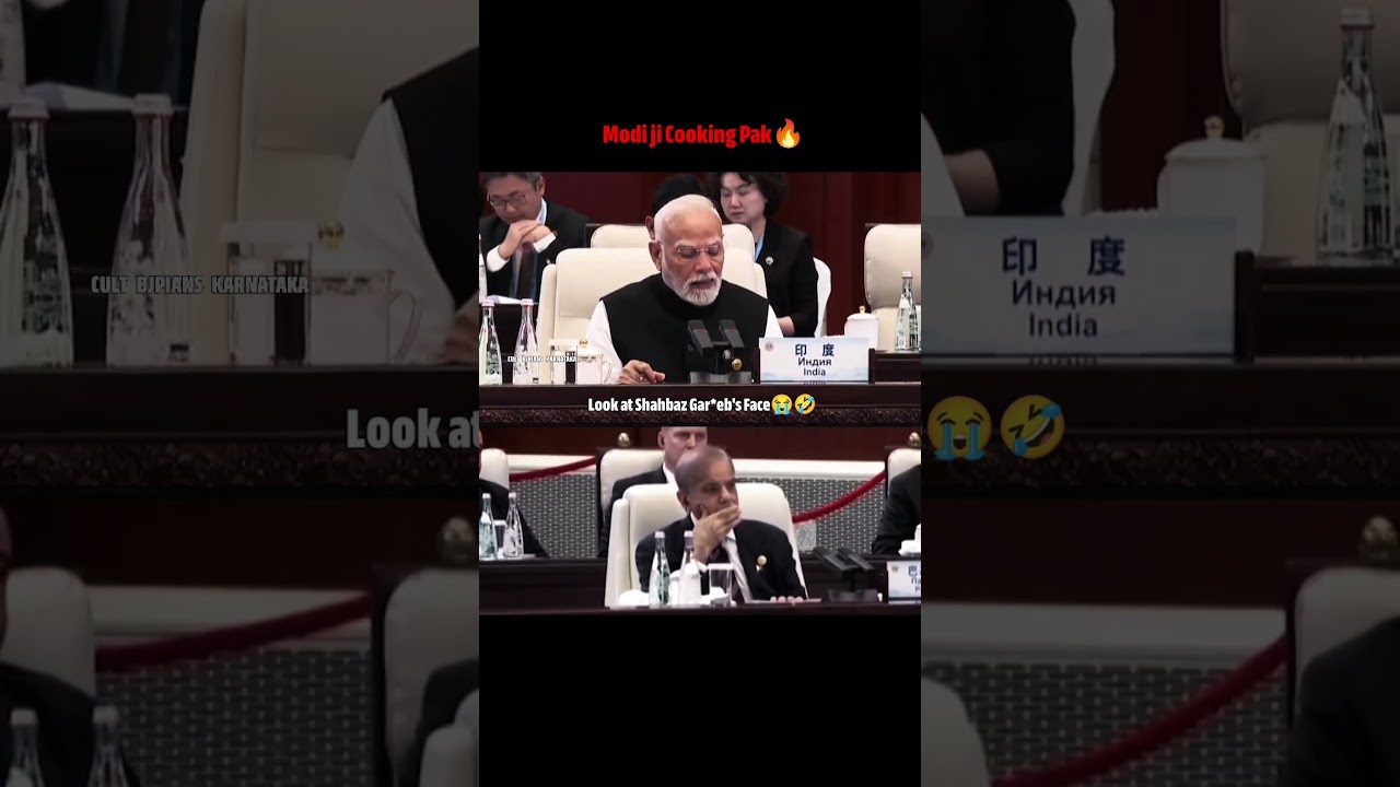 Modi Ji Roasts Pakistan at SCO Summit - Look at Shahbaz Sharif&rsquo;s face🤣 #shorts #modi