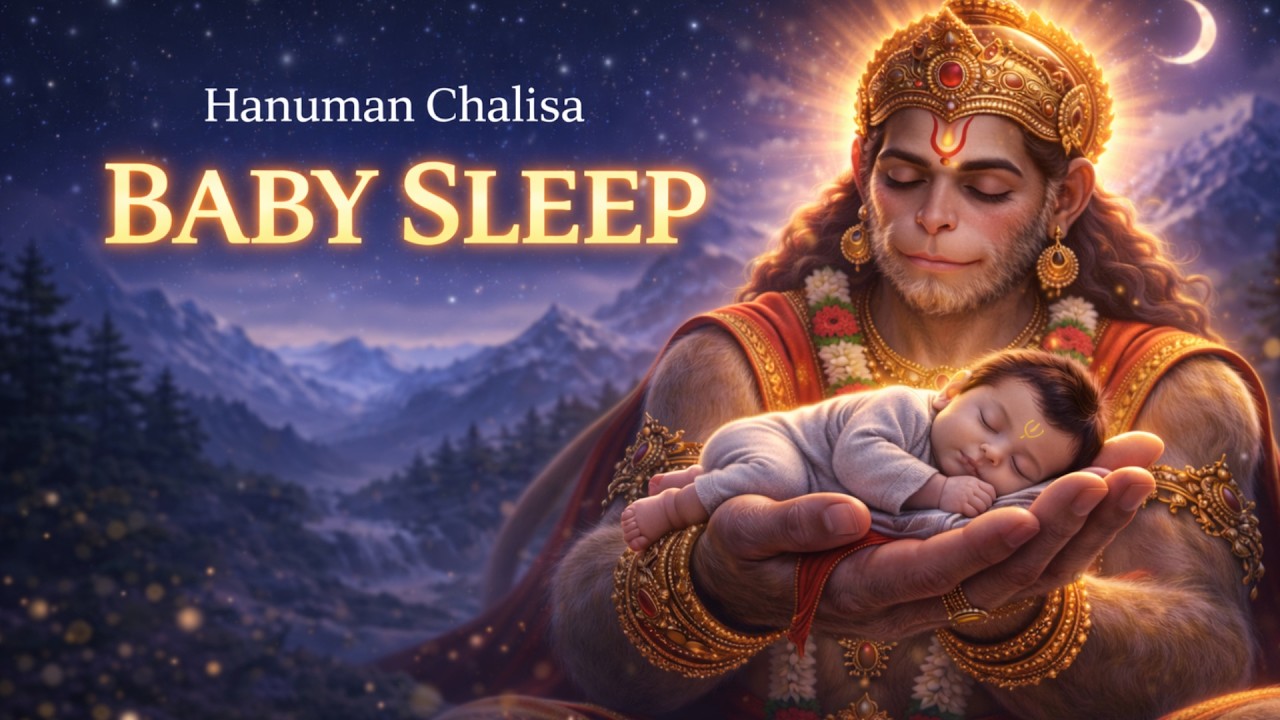 Hanuman Chalisa for Baby Sleep 🌙 Deep Sleep in Hanuman’s Protection | हनुमान चालीसा | No Ads