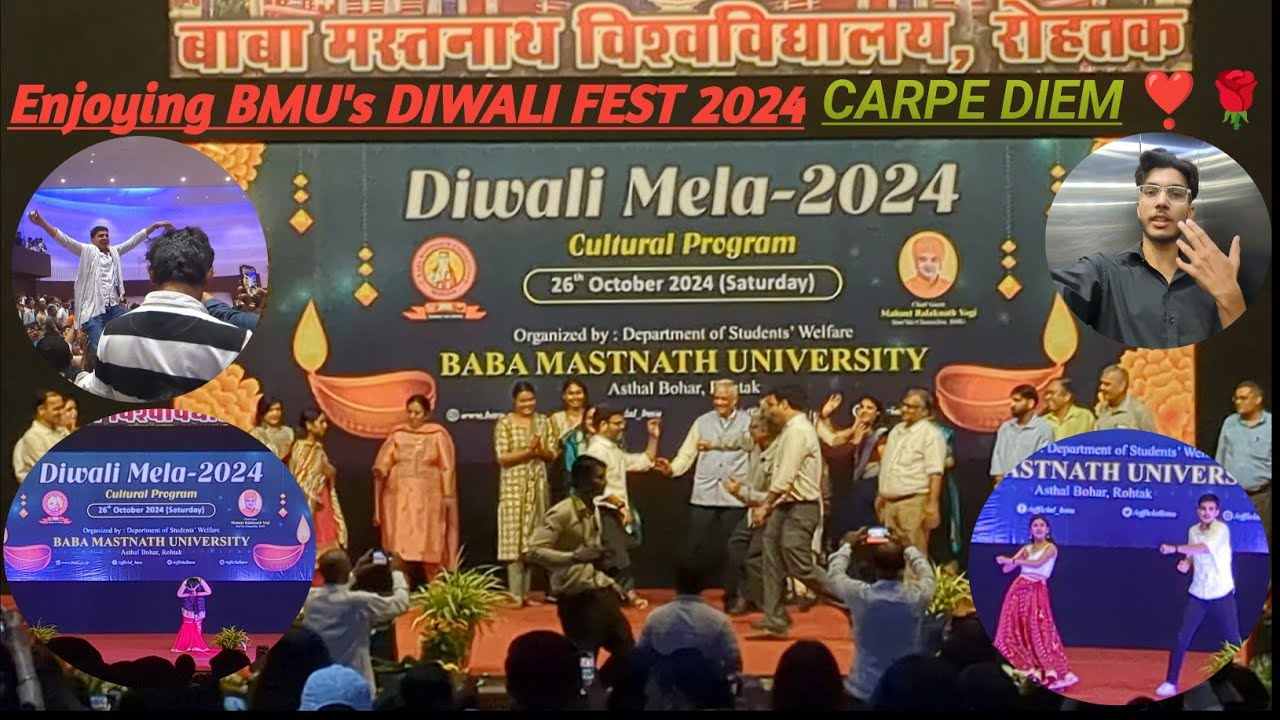 Enjoying BMU's Diwali Fest 2024 with brothers🌹❣️🫂