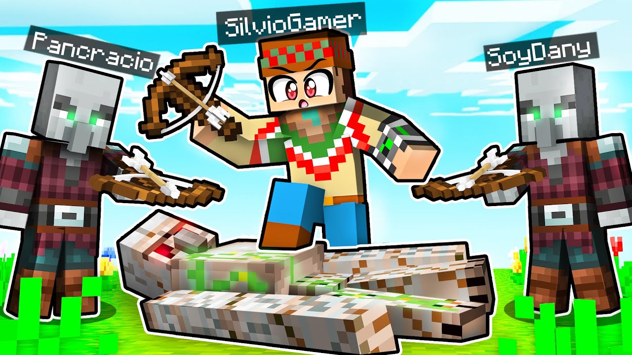 &iexcl;Me Paso Minecraft PERO los SAQUEADORES ME AYUDAN! 😂🏹🏯 SILVIOGAMER MINECRAFT PERO