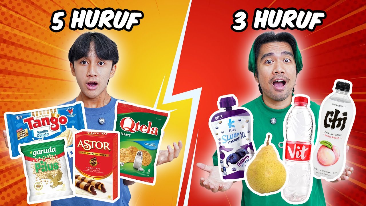 Tantangan Makanan 3 Huruf VS 5 Huruf - Superduper Ziyan