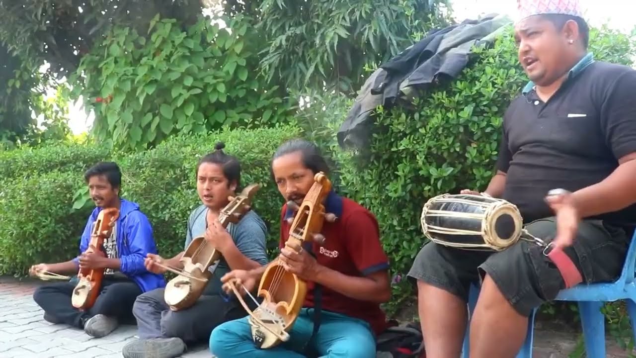 Talented Nepali Gaine Dai Street Sarangi Players and Singers-Shayam Gandharva, his Gandharva friends