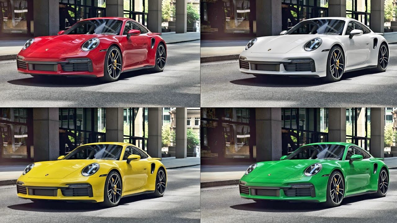 New 2022 Porsche 911 Turbo S official COLORS - Detailed Comparison
