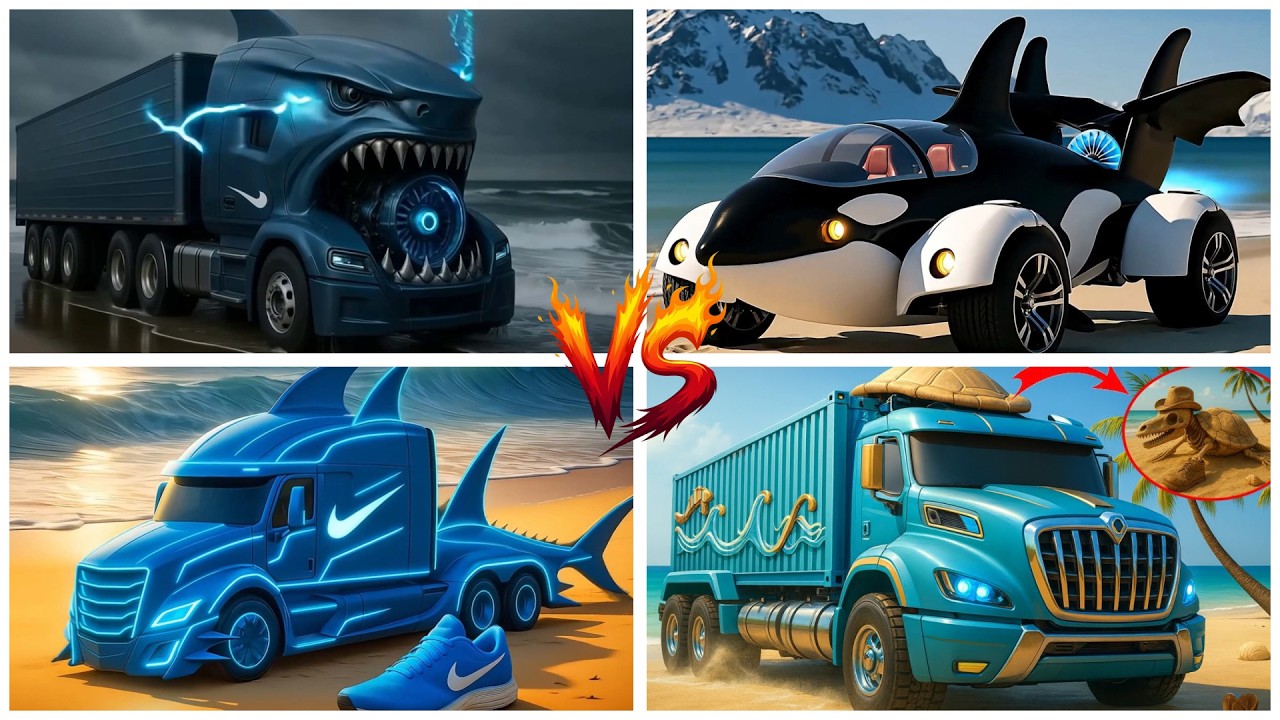 BRAINROT TRUCK🆚ACING BATMOBILE🆚MECHANICAL TRUCK - Tiles Hop EDM Rush!