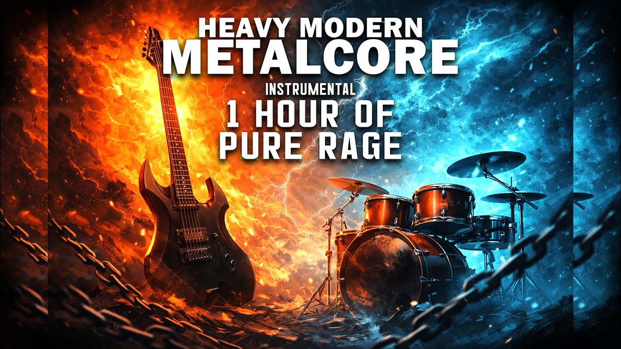 HEAVY MODERN METALCORE INSTRUMENTAL &ndash; 1 HOUR OF PURE RAGE | HALIMOON MUSIC
