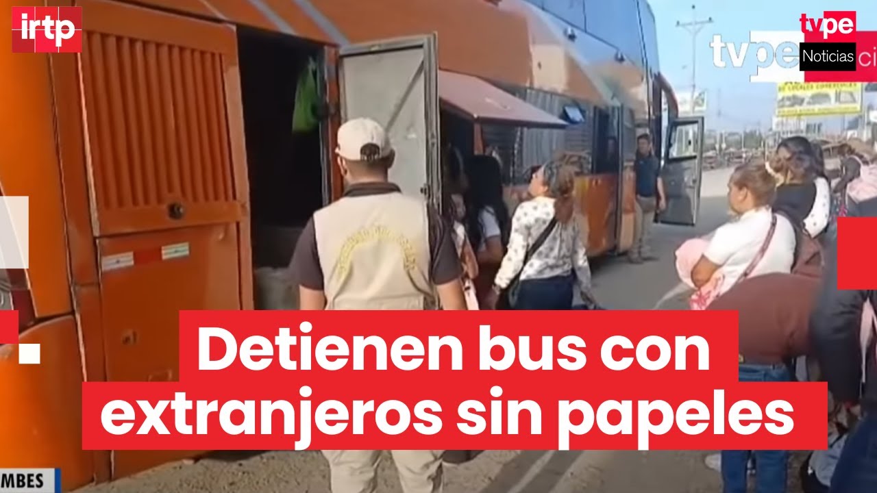 Tumbes: intervienen bus con 39 extranjeros indocumentados, entre ellos menores de edad