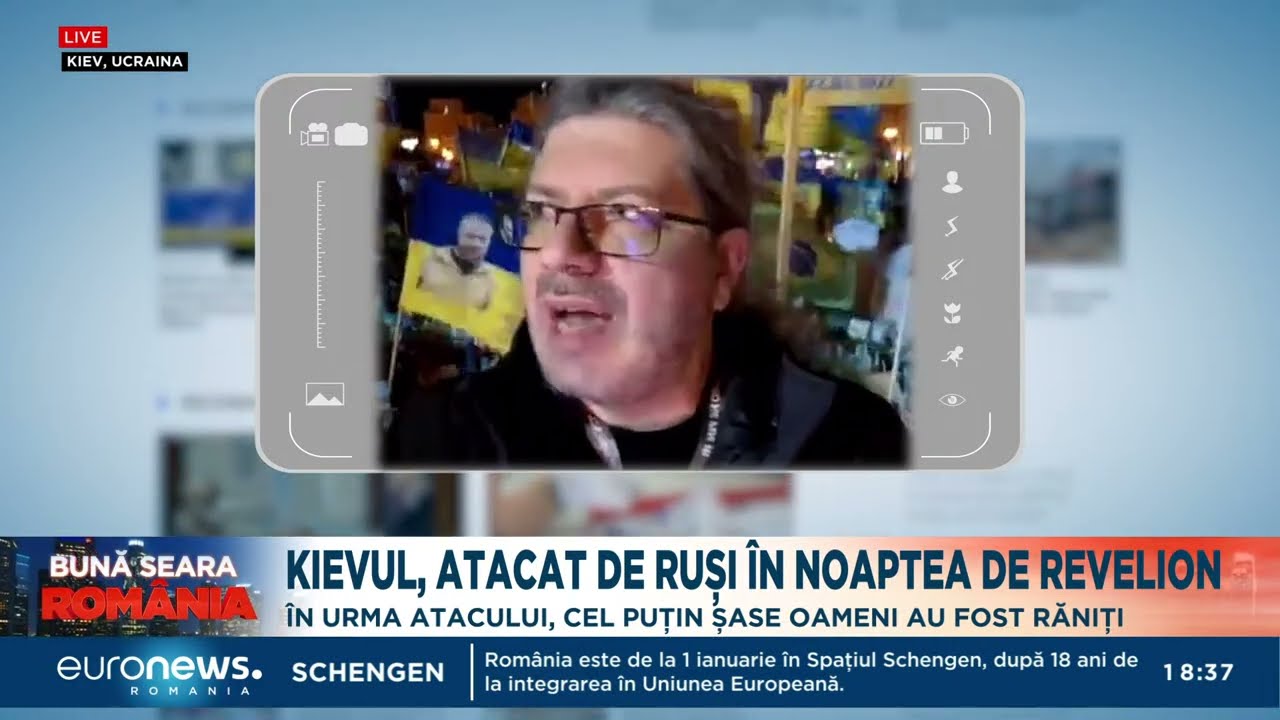 Kievul atacat de ruși în noaptea de revelion. În Piața Maidan n-a fost nimeni la trecerea dintre ani