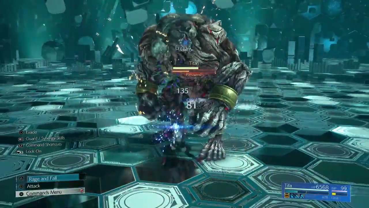 FF7 Rebirth Tifa Solo Vs Titan No Damage
