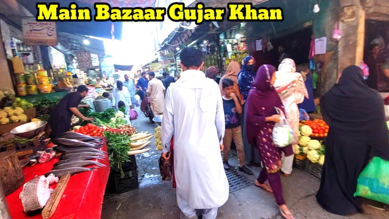Walking Tour Main Bazar Gujer Khan | Gujer Khan City | Main Market Gujer Khan Pakistan
