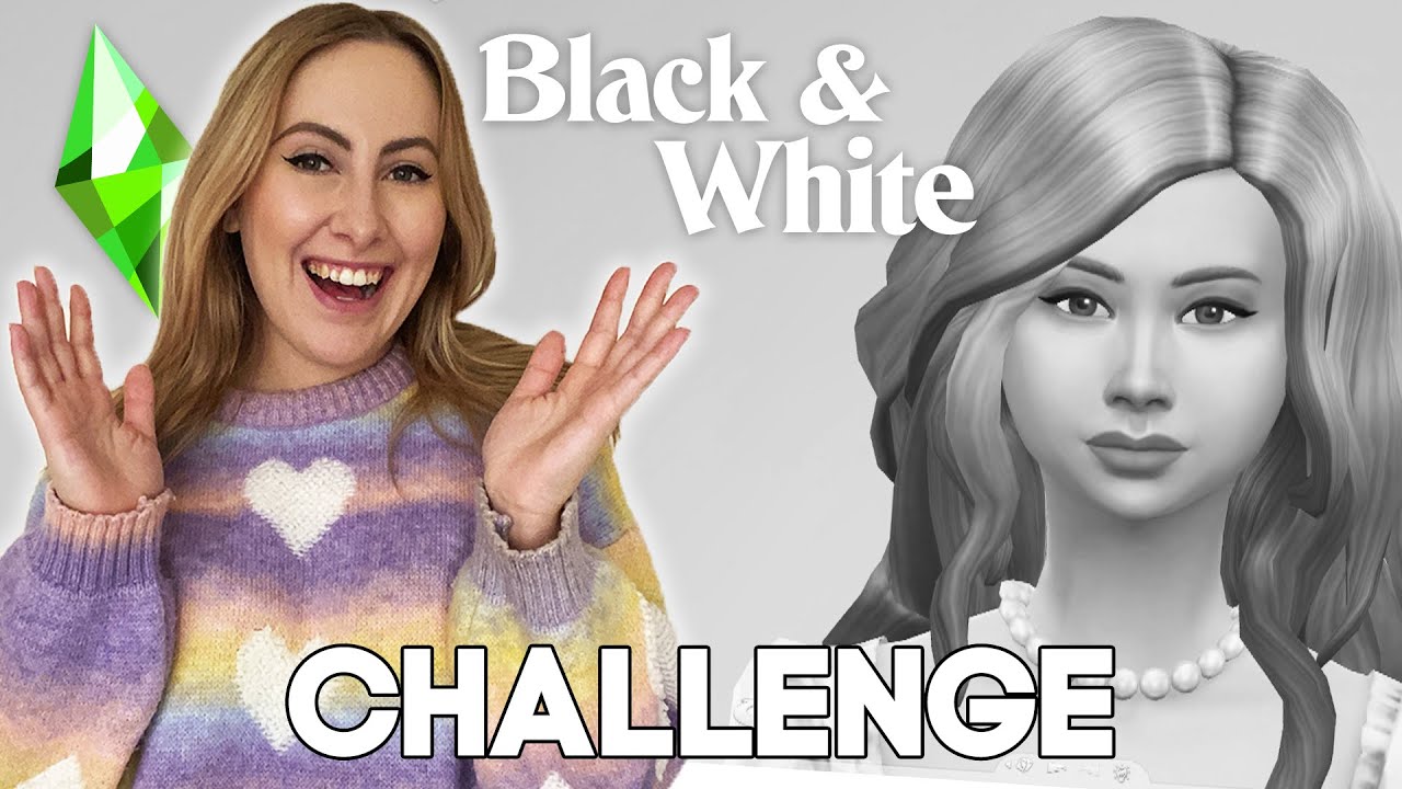 Kan ik een Sim maken in ZWART WIT? 😱 - Challenge