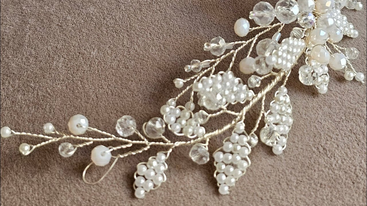 DIY Headpiece - Pearls and Crystals