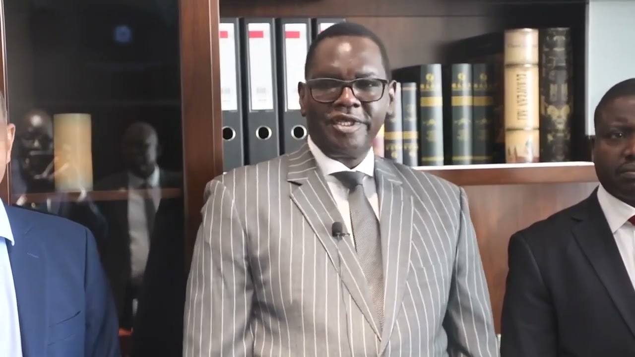 The Governor of the Bank of South Sudan (BoSS), Johnny Ohisa Damian at Work