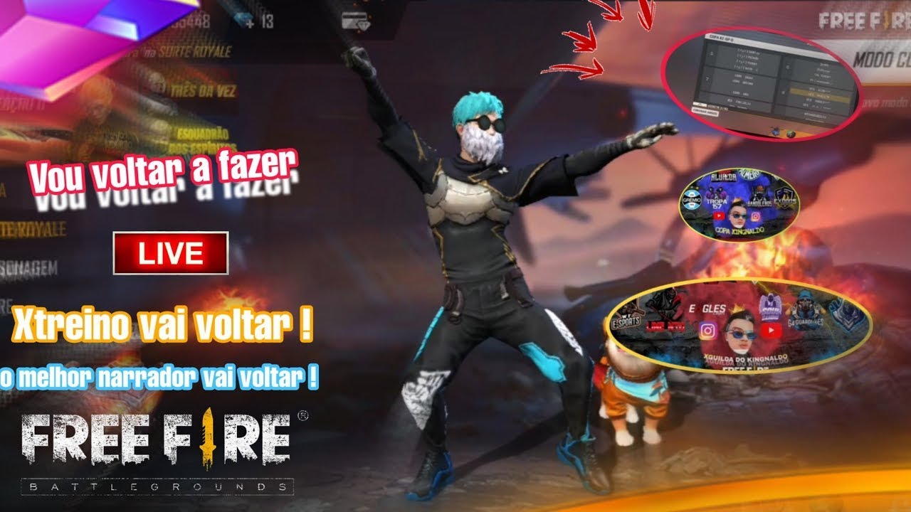 XTREINO RASHURA - FREE FIRE AO VIVO! GO CAPA