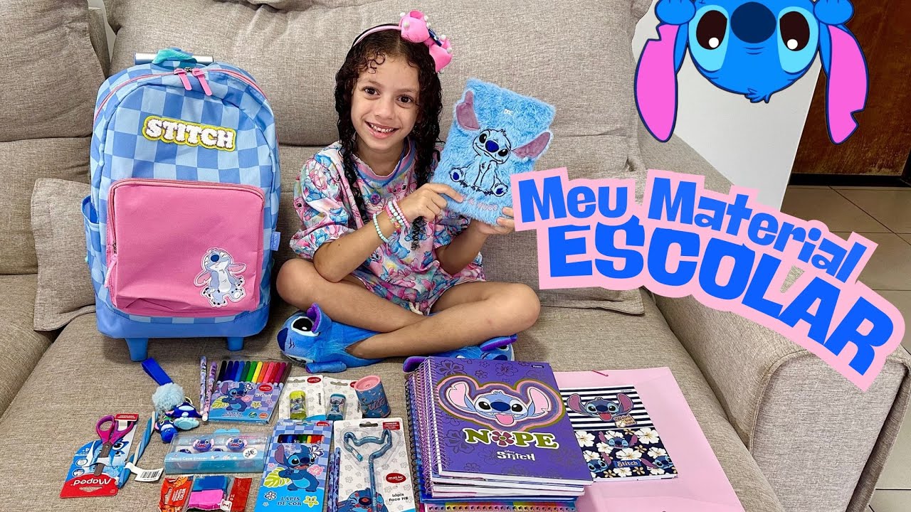 MATERIAIS ESCOLAR 2025 | Comprei tudo do STITCH