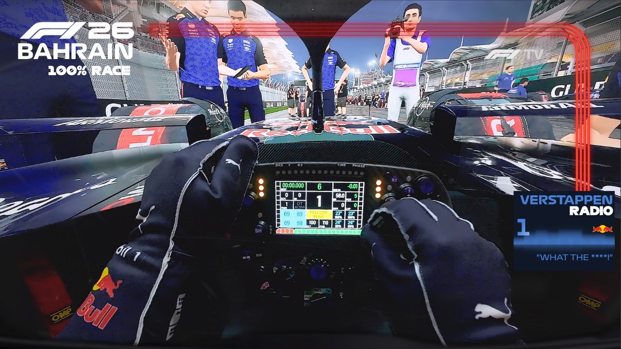 ULTRA REALISTIC F1 2026 - Max Verstappen Red Bull RB22 Bahrain GP 100% Race