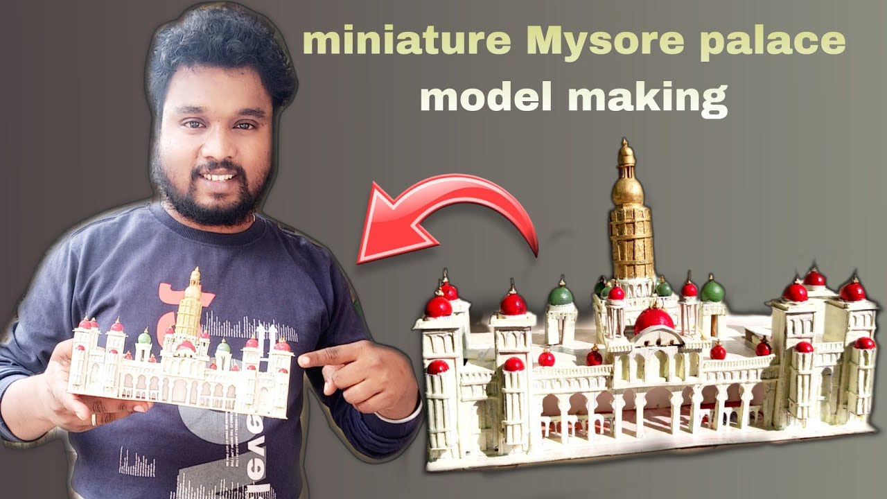 miniature Mysore palace model making || sculpture using the waste covers #mysorepalace #mysore