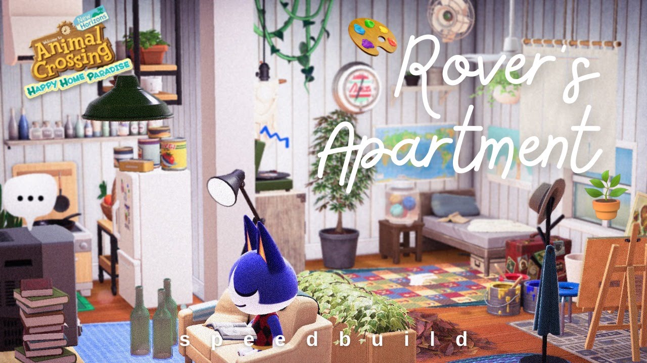 rover's artsy studio apartment! 🎨  ~ happy home paradise speedbuild (ft. a special announcement!)