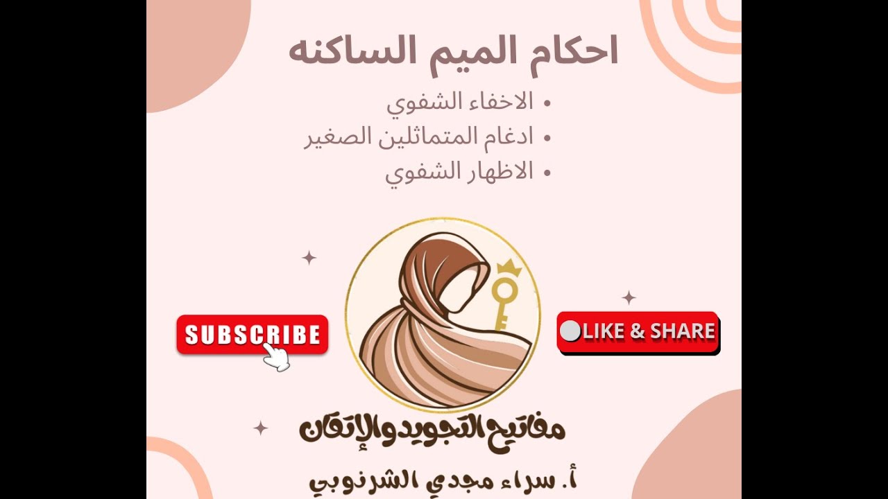 احكام الميم الساكنه    شرح مبسط جدااااااا