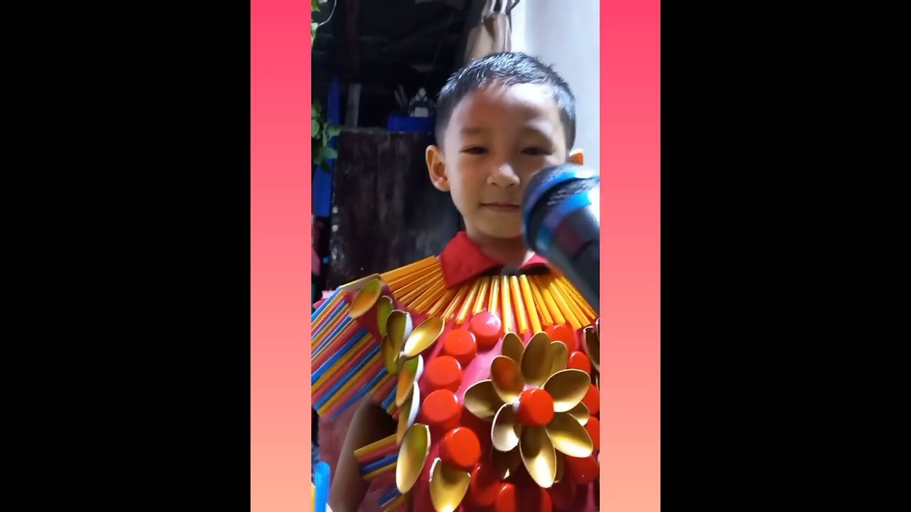 making a costume by recycled materials