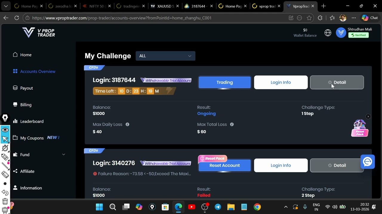 V Prop Trader free $1000 Account Payout withdraw live - Real or Scam | @URTrader0025