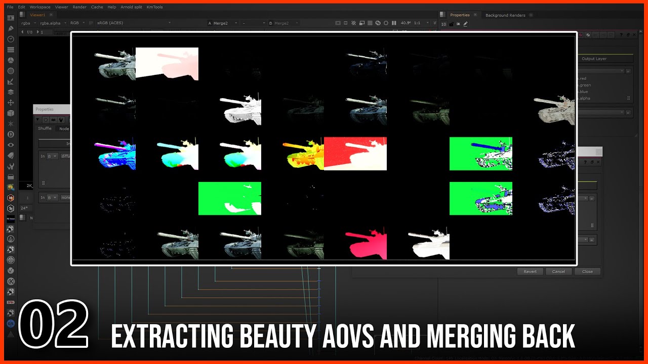 Multipass CG Compositing - Learn How to shuffle out CG Beauty and merge them accurately inside Nuke
