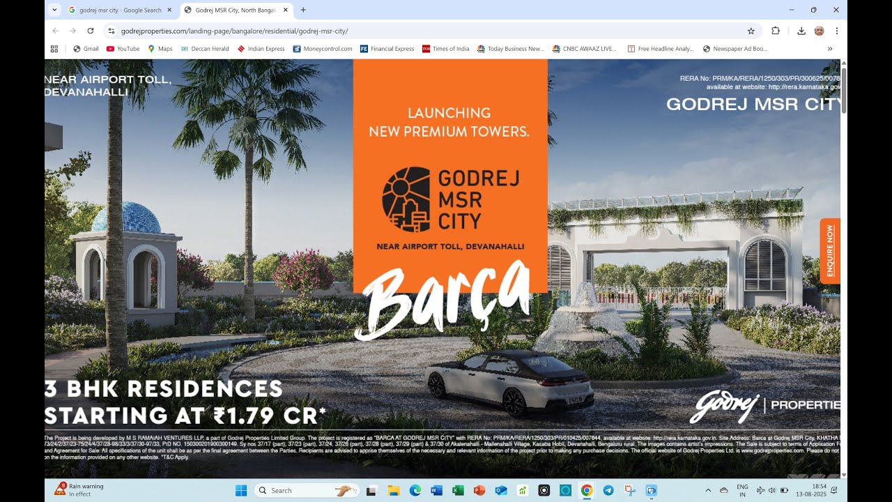 North Bangalore Godrej MSR City Apartment Project | #apartmentsinbangalore | #realestate