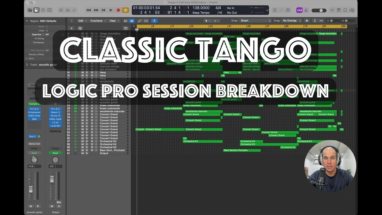 How I Create Classic Argentine Tango in Logic Pro | Accordion & Orchestra