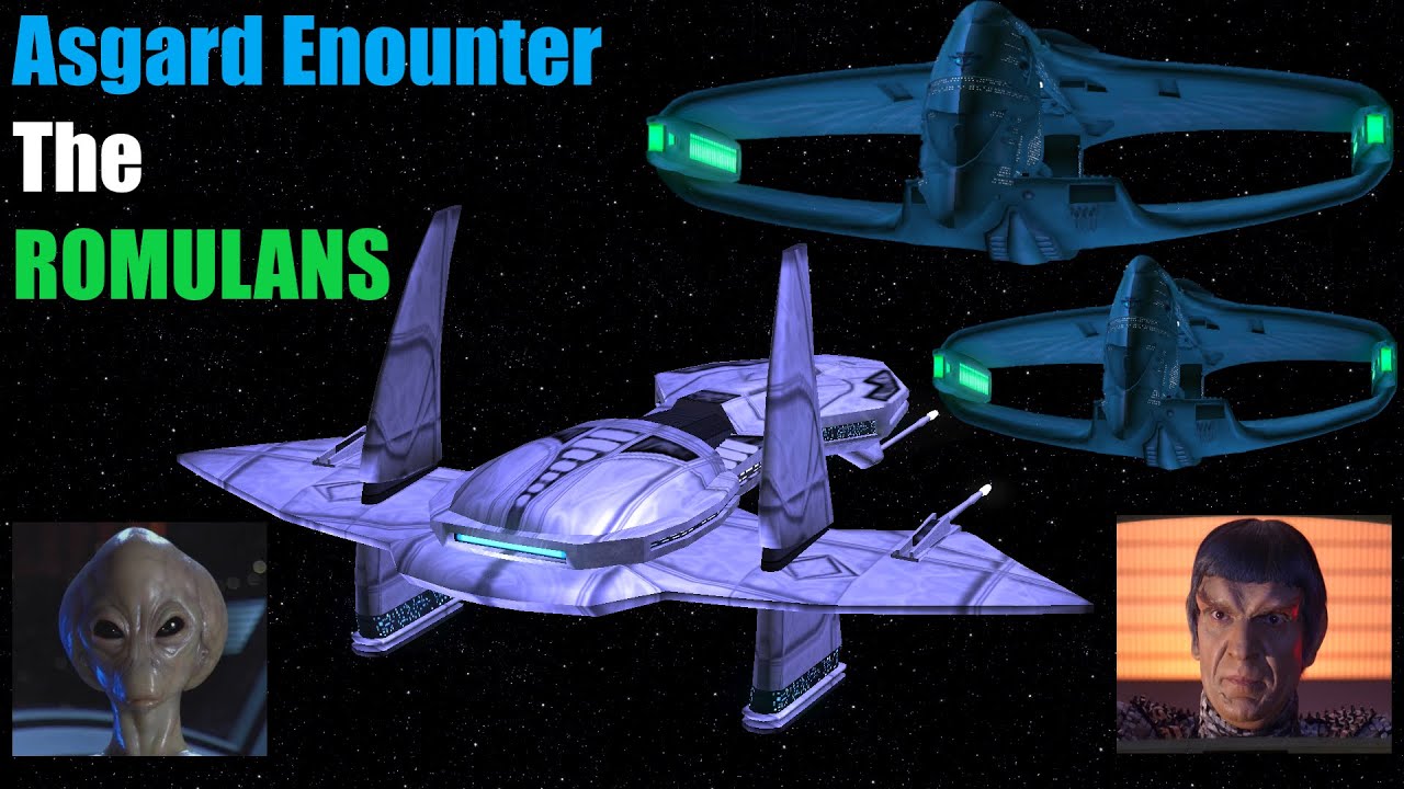 The Asgard (SG1) VS 2 Romulan D'dereidex Warbirds - Star Trek VS Stargate - Starship Battles