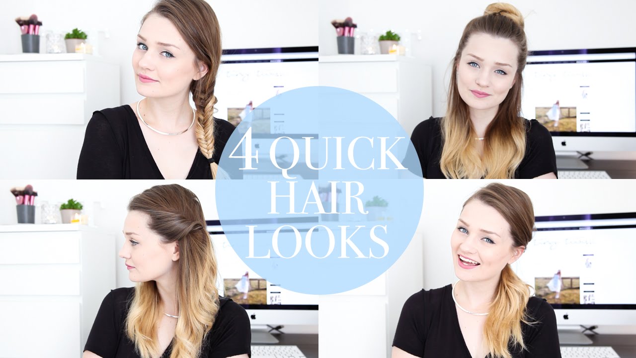 FOUR QUICK & EASY HAIRSTYLES! | tinytwisst