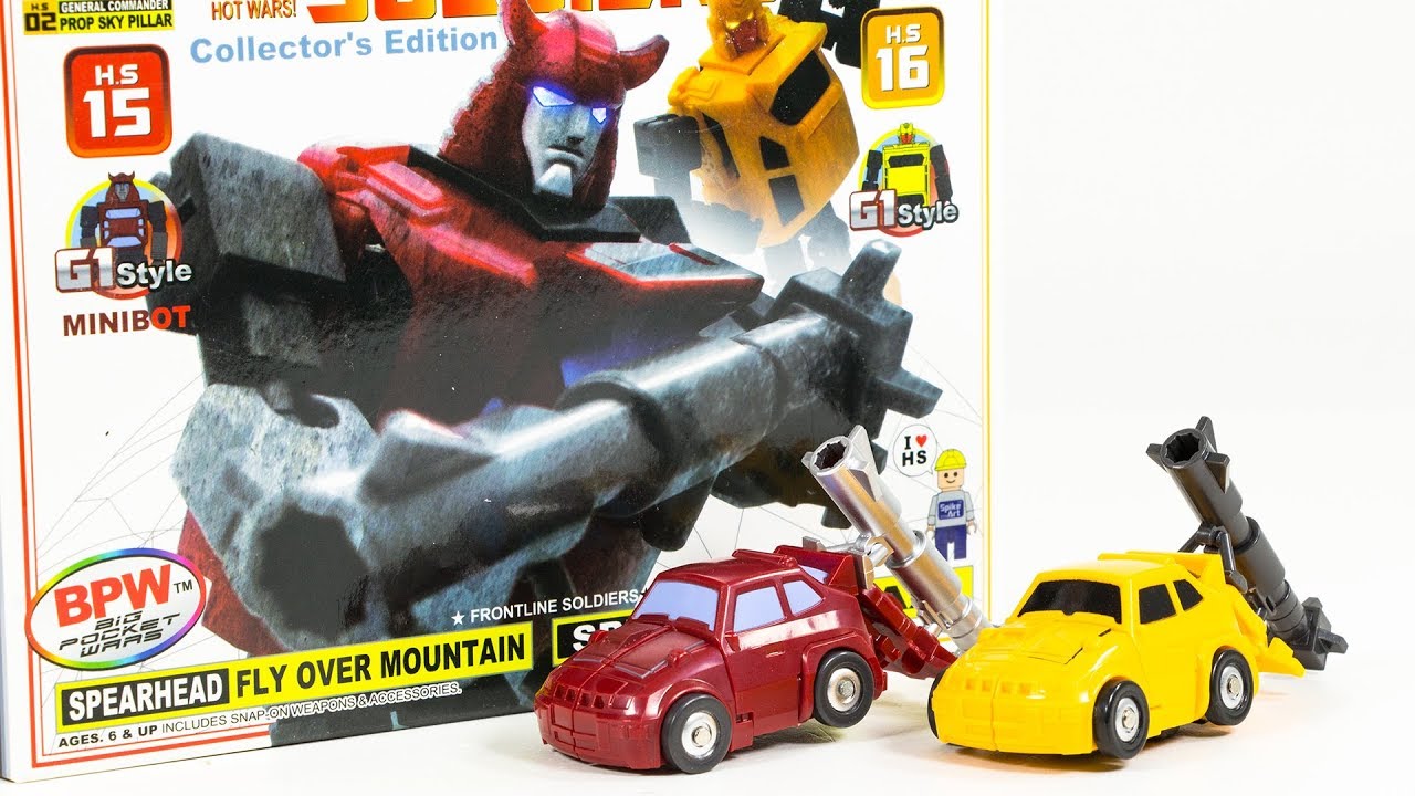 Transformers Hot Soldiers G1 Style Minibot HS 15 Cliffjumper HS 16 Hubcap Vehicle Robot Car Toys