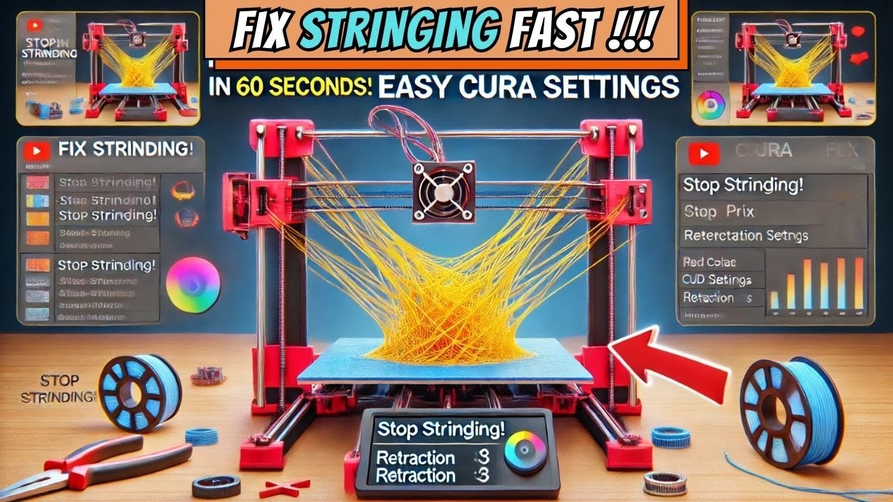 🔥Fix Stringing in 60 Seconds! Easy Cura Settings