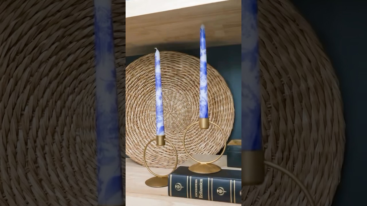 DIY Floral Candlesticks #diyprojects