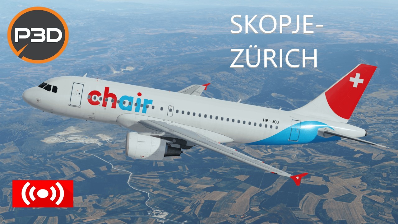 Prepar3dv5.4 | Skopje to Zürich CS631 | A319