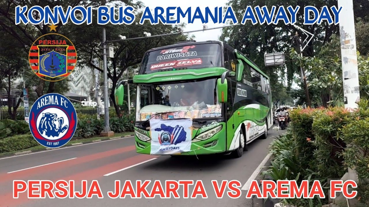Konvoi Bus Away day Bus Aremania Di Stadion GBK! Persija jakarta Vs Arema FC